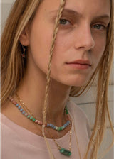 Turquoise and Sun Rola Bola Necklace