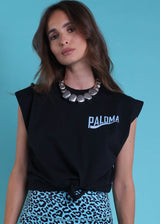 BLACK PALOMA SLEEVELESS TSHIRT