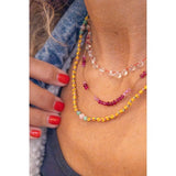 RUBIS SHADED SECTION NECKLACE