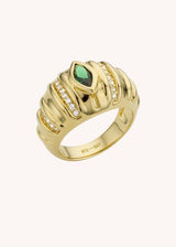 GREEN STONE MIRANDA RING
