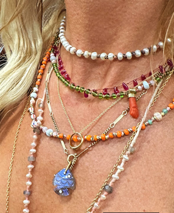 Little Drop Ruby Necklace