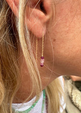 SHORT CHAIN AND SHADED RUBY PENDANT