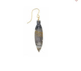 PLUME BEIGE FEATHER EARRING