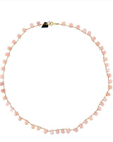 PINK OPAL DROPS NECKLACE