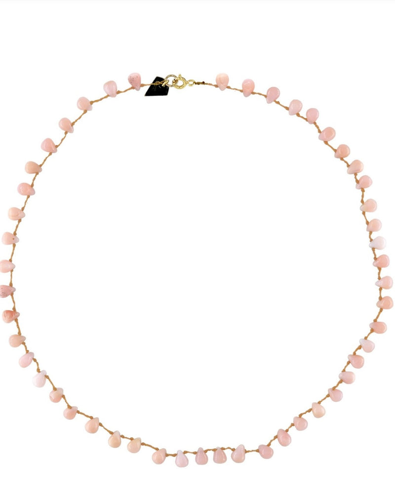 PINK OPAL DROPS NECKLACE