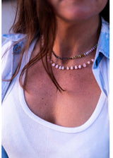 PINK OPAL DROPS NECKLACE