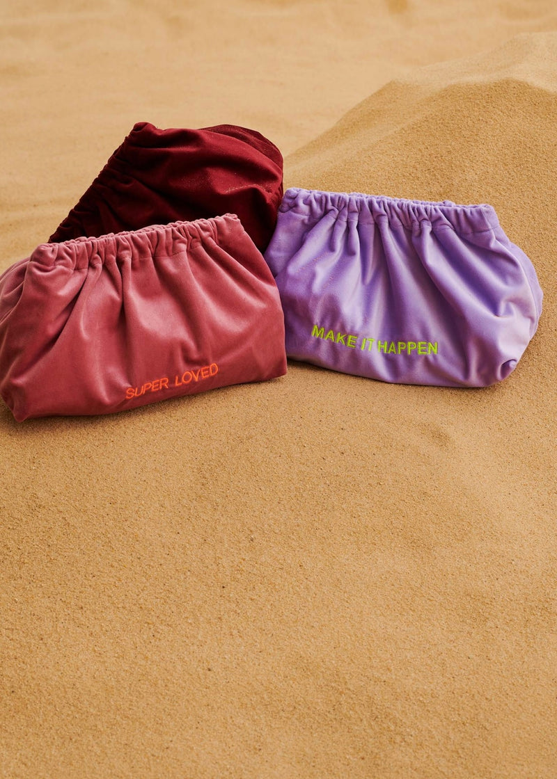 VELVET CLUCH BAG