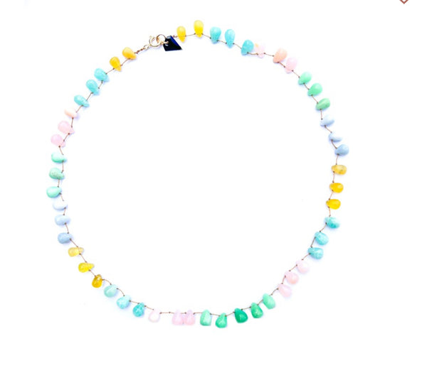 MULTI OPAL DROPS NECKLACE