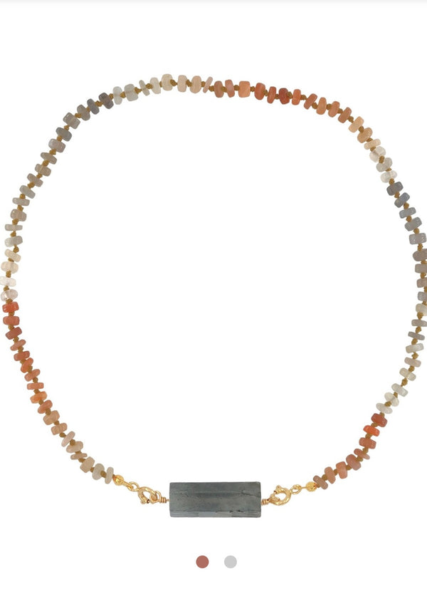 ROLLA BOLLA LABRADORITE AND MULTICOLOR MOONSTONE CANDY