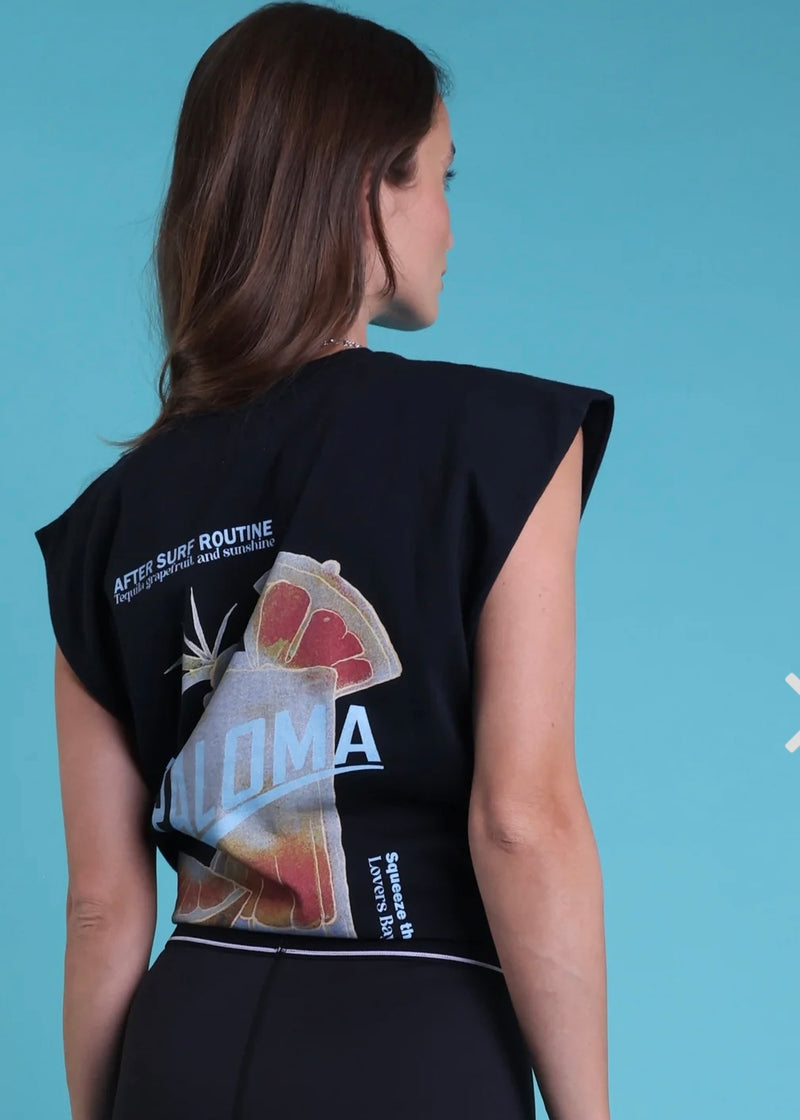 BLACK PALOMA SLEEVELESS TSHIRT