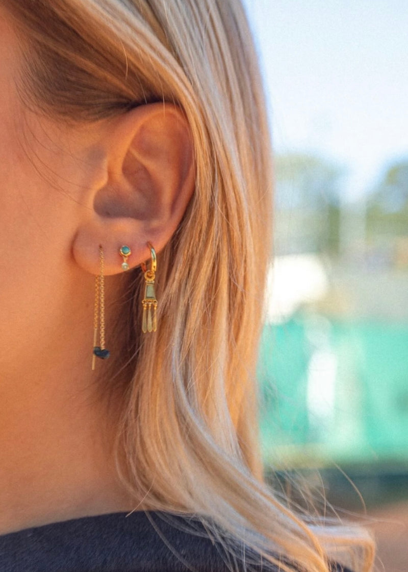 MOTHER OF PEARL HOOP EARRING