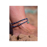 FLORAL ROSE AND RED EYE FABRIC NECKLACE