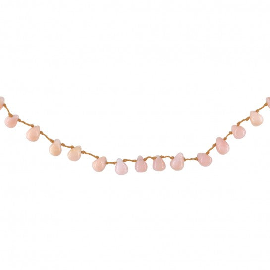 PINK OPAL DROPS NECKLACE